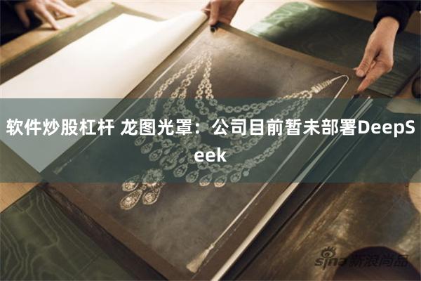 软件炒股杠杆 龙图光罩：公司目前暂未部署DeepSeek