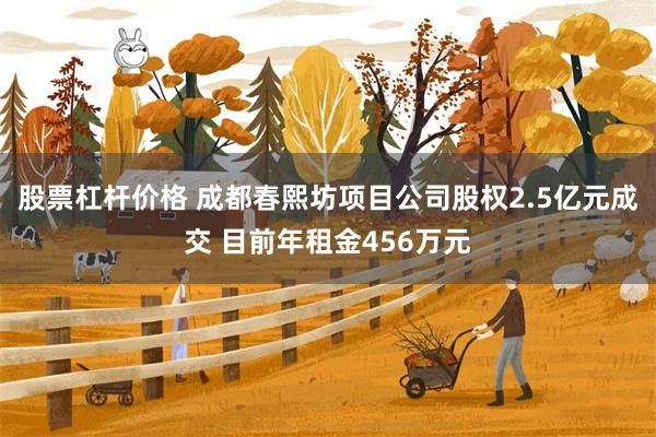 股票杠杆价格 成都春熙坊项目公司股权2.5亿元成交 目前年租金456万元