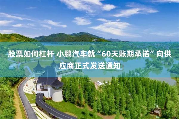 股票如何杠杆 小鹏汽车就“60天账期承诺”向供应商正式发送通知