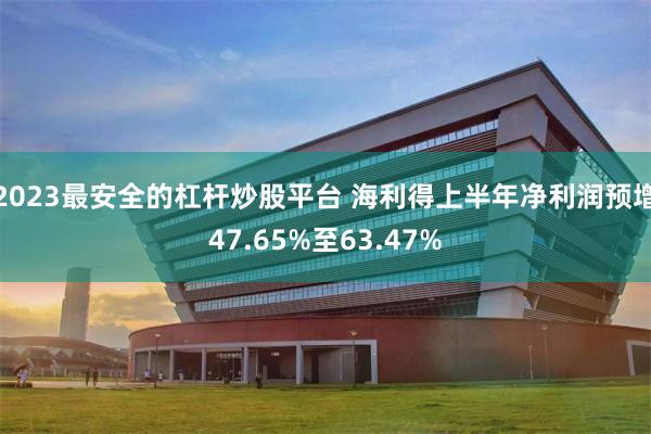 2023最安全的杠杆炒股平台 海利得上半年净利润预增47.65%至63.47%
