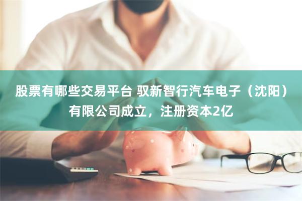 股票有哪些交易平台 驭新智行汽车电子（沈阳）有限公司成立，注册资本2亿